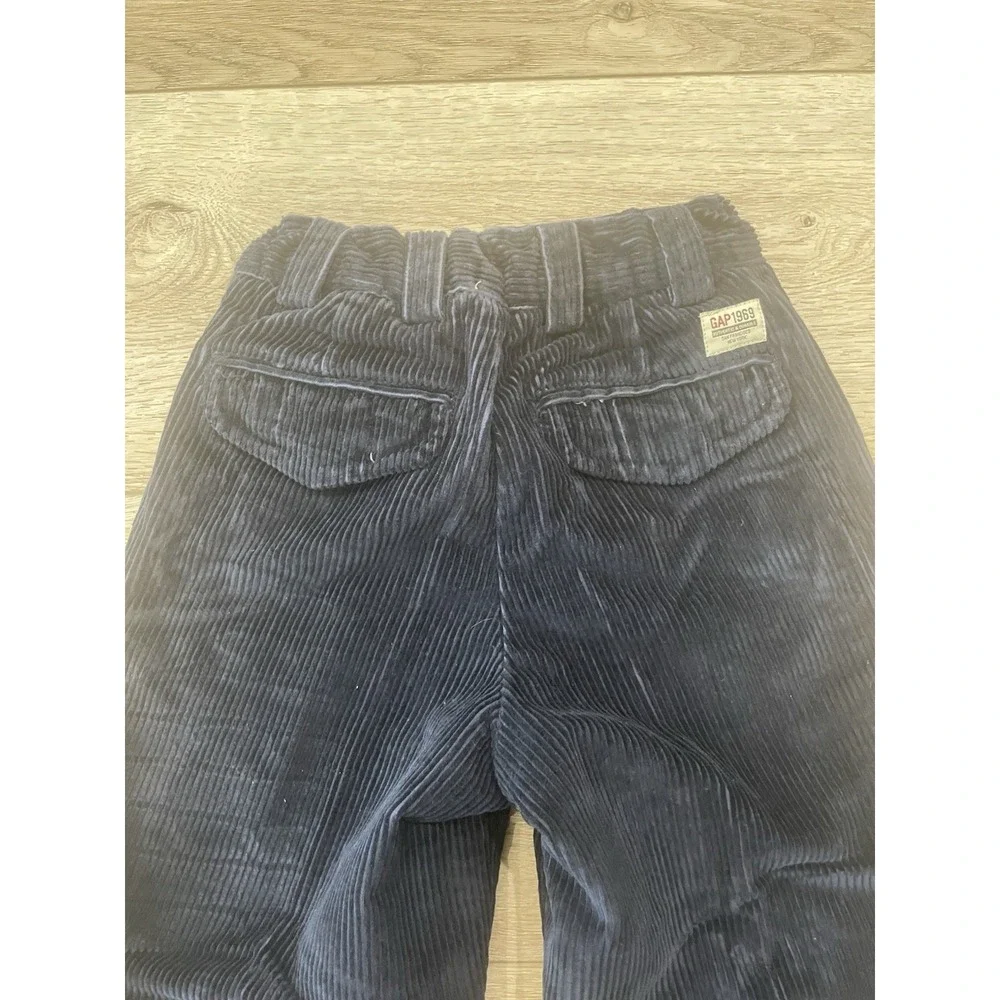 Vtg  Y2K‎ Gap Kids Pants Boys 8 Slim Navy Blue Corduroy Adjustable Waist